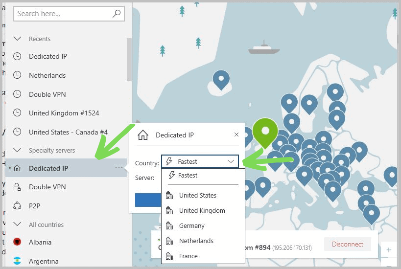 NordVPN dedicated IP option